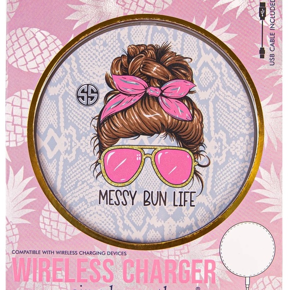 Simply Southern Other - Simply Southern Wireless Charger Messy Bun Life iPhone Samsung Cell Phone New